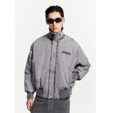 20点开始：JACK&JONES 杰克·琼斯 男装立领保暖棉服外套 深鸥灰E04 175/96A/M
