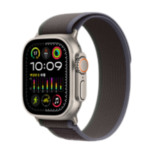 Apple/苹果 Watch Ultra2 智能手表GPS+蜂窝款49毫米钛金属表壳蓝配黑色野径回环式表带M/L MRFR3CH/A