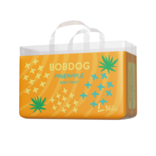 巴布豆（BOBDOG）新菠萝纸尿裤超薄透气尿不湿婴儿试用夜用动感贴合植萃弱酸 纸尿裤S88片【6-9斤】