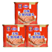 梅林罐头美味午餐肉火锅野餐熟食 美味午餐肉340g*3罐