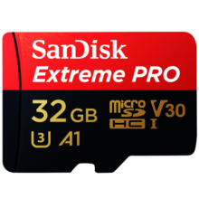 闪迪（SanDisk）32GB TF（MicroSD）内存卡 A1 4K V30 U3 C10 至尊超极速移动存储卡 读速100MB/s 写速90MB/s62.9元 (月销1w+)