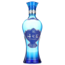洋河 海之蓝 口感绵柔浓香型白酒 52度 480mL 6瓶