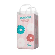 巴布豆（BOBDOG）新菠萝纸尿裤超薄透气尿不湿婴儿试用夜用动感贴合植萃弱酸 纸尿裤S44片【6-9斤】47元