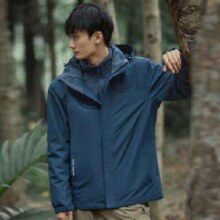 超V会员：骆驼 户外三合一冲锋衣 可拆抓绒内胆男外套 加绒加厚登山服