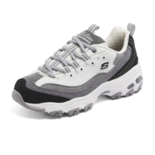 Skechers斯凯奇拼接厚底老爹鞋女休闲运动鞋149906BKGY黑色/灰色35419元 (月销1000+)