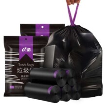 E-CLEAN e洁 自动收口垃圾袋 60只（45*50cm）黑色