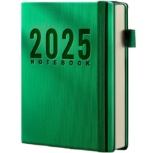 慢作 2025年日程本 竖纹-复古绿/360页 A5