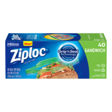 ziploc密保诺 食品零食密封袋保鲜袋 小号40个 可重复使用 泰国进口27.9元 (月销4000+)