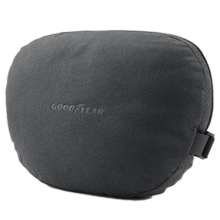 固特异（Goodyear）两用汽车头枕车载迈巴赫头枕奔驰汽车护颈枕 【Sorona双面】气囊枕 黑色 1个