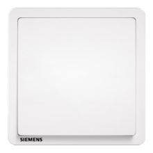 plus会员：SIEMENS 西门子 开关面板 一开双控开关86型暗装面板 致典雅白色