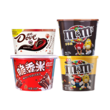 德芙巧克力官方旗舰店香浓黑巧丝滑牛奶碗装送女友零食休闲小吃