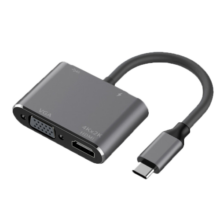 连拓 Type-C扩展坞转接头 USB-C转HDMI/VGA/USB3.0/PD快充电转换器线 苹果电脑iPad平板华为手机拓展坞