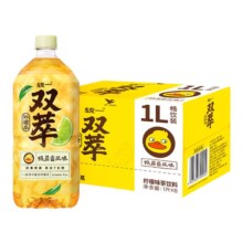 统一 双萃柠檬茶 清爽解腻 鸭屎香风味1L *8瓶23.8元