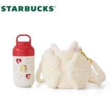 9日20点、双11预告：星巴克（Starbucks） 星动系列 红色不锈钢便携随行保温杯 配杯套 350ml