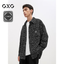 PLuS：GXG 男装小香风绣花长袖衬衫外套