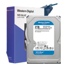 PLUS会员：西部数据 台式机机械硬盘 WD Blue 西数蓝盘 2TB CMR垂直 5400转 64MB SATA (WD20EARZ)