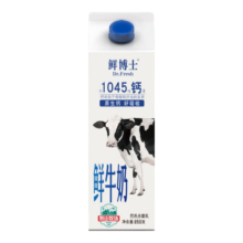 plus会员：辉山 鲜博士全脂鲜奶屋顶包950g*4盒合5.87元/件，买三送一后