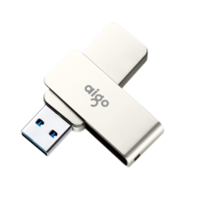 爱国者（aigo）128GB USB3.2 U盘 新升级读速200MB/s U330金属旋转 高速读写大容量U盘商务办公学习耐用优盘