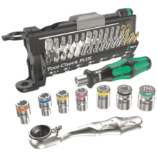 维拉（WERA）德国迷你棘轮扳手套装ToolCheck进口快速双向螺丝刀批头套筒工具 ToolCheck公制39件05056490001