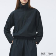 UNIQLO 优衣库 U系列 女装棉混纺半拉链长袖衬衫 UQ471300