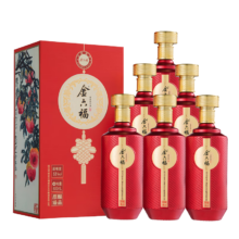 百亿补贴：金六福 长寿图中国红 53度 500ml*6瓶 整箱装