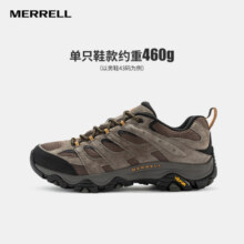 迈乐（Merrell）户外减震徒步鞋男鞋MOAB 3迈越者低帮新款防滑耐磨轻量登山鞋 J035893 浅棕黄 43