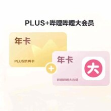 PLUS年卡+哔哩哔哩大会员联名年卡