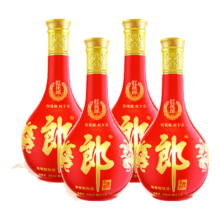 京东百亿补贴、plus会员:郎酒红花郎15 53度 酱香型 高度白酒 500ml *4 组合装 婚宴喜酒