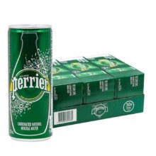 巴黎水Perrier 原味气泡水 250ml*30罐、临期