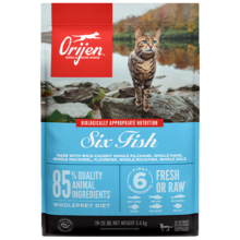PLUS会员：Orijen 渴望 六种鱼系列 无谷全价猫粮 5.4kg（送不锈钢碗）