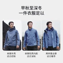 京东PLUS：SCALER 思凯乐 男款户外三合一冲锋衣 F241352272517