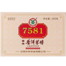 京东百亿补贴：中茶牌茶叶 云南普洱茶 7581经典2021年 单盒装 250克 * 1盒
