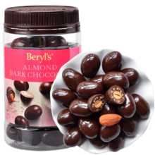 Beryl's 倍乐思 马来西亚进口beryls扁桃仁夹心黑巧克力豆 380g*2件