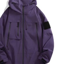 罗蒙（ROMON)   三防冲锋衣男女同款美式工装外套登山服 紫色 3XL