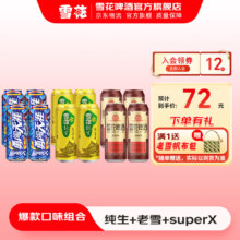 雪花啤酒 勇闯天涯500mL 12罐