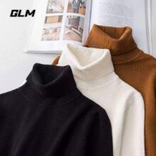 森马集团，GLM 男士半高领/高领加绒加厚针织毛衣*2件