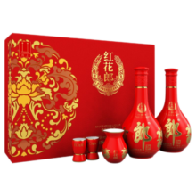 郎酒 红花郎 陈酿 高度白酒 酱香型 53度 500mL 2瓶 红十 礼盒装