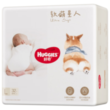 好奇（Huggies）软萌星人柯基裤纸尿裤L32片(9-14kg)大号婴儿尿不湿柔软超薄透气