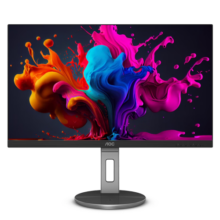 AOC 27英寸 2K高清 IPS广色域 100Hz HDRMode TUV低蓝光 双向旋转升降 节能办公电脑显示器 Q27N3S2