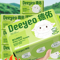 Deeyeo 德佑 萌萌羊婴儿绵柔巾 80抽*6包
