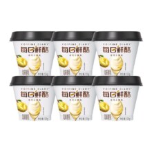 蒙牛（MENGNIU）每日鲜酪苏丹王榴莲风味酸奶 125g×6杯