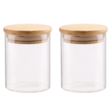 需首购、PLUS会员:拜杰玻璃茶叶罐 两个装250ml