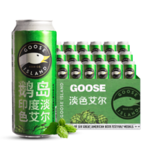 鹅岛（Goose Island）IPA 经典印度淡色艾尔 精酿啤酒 百威集团 部分保至2月 500mL  18罐 整箱装