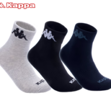KAPPA卡帕 男士中筒袜3双装