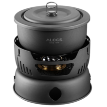 爱路客（ALOCS）户外露营多功能锅炉具套装便携围炉一体汤锅煮锅煎锅4件套风暴炉 C05风暴炉（酒精版）