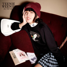 20点：Teenie Weenie小熊圆领卫衣女 黑色
