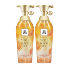 吕（Ryo）薄荷柠檬丰盈蓬松洗发水控油清爽持久留香洗发膏400ml*2