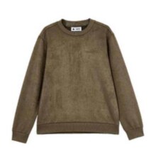 再降价，plus会员：JACK&JONES 杰克琼斯 秋冬舒适百搭麂皮卫衣 E08 橄榄绿