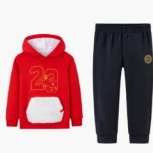 17日0点、限尺码：NIKE JORDAN 耐克童装男女童卫衣长裤2件套