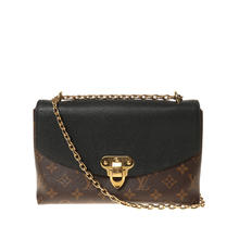 概率券、88VIP：LOUIS VUITTON 路易威登 拼色帆布SAINT PLACIDE女士单肩包 中古9新 882401120086